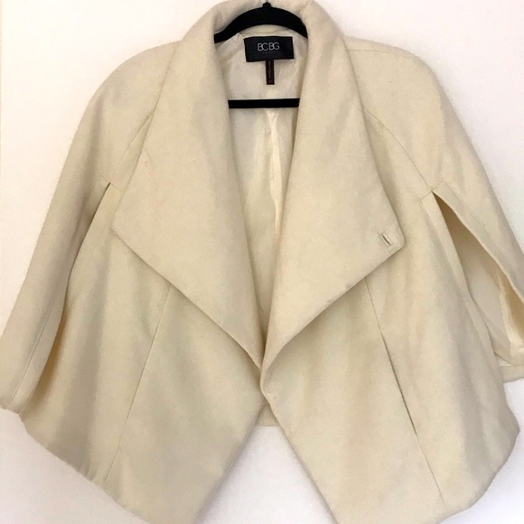 BCBG Paris Cape Coat in Cream - Picture 2 of 9